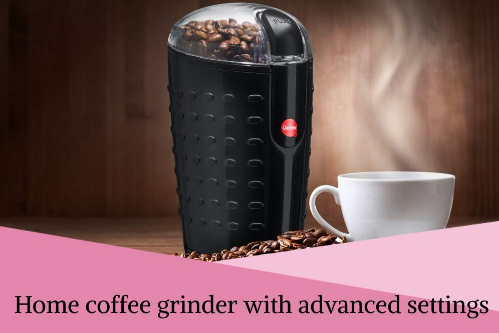 Home coffee grinder with advanced settings