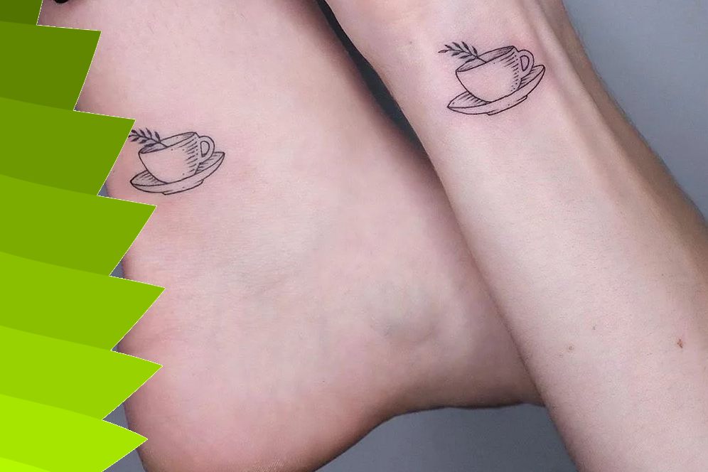Coffee tattoo minimalist 